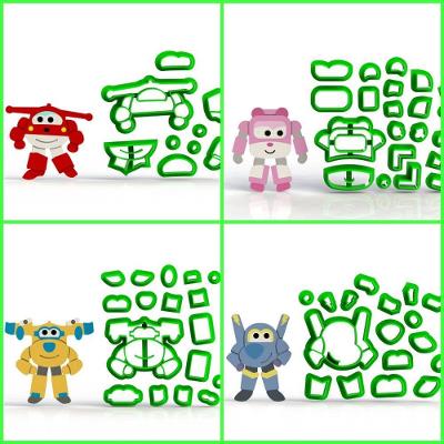 Cortador Kit Super Wings - 4 Modelos Modulares 6 Cm