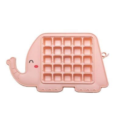 Forma De Gelo Divertida Infantil Elefante Rosa 25 Cavidades