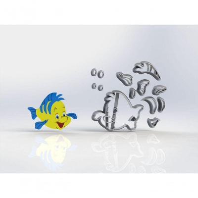 Cortador Pequena Sereia - Linguado Modular 7 Cm