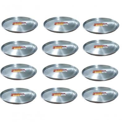 Kit 12 Formas De Pizza Alumínio 24cm Borda Reforçada Belmar