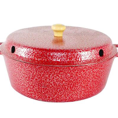 Forma Bolo Craqueada com Cone Alumínio Fundido Vermelha 26cm