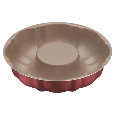 Forma Para Bolo Tramontina Vermelha Em Alumínio Com Revestimento Antiaderente 24 Cm 2 L Tramontina