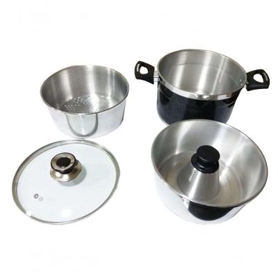 Caldeirão Com Forma De Pudim E Cozivapor Preto 4.8l Belmar