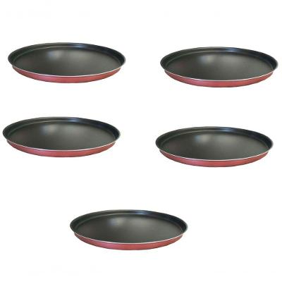 Jogo 5 Formas De Pizza Assadeiras Antiaderentes Nº35 Cereja