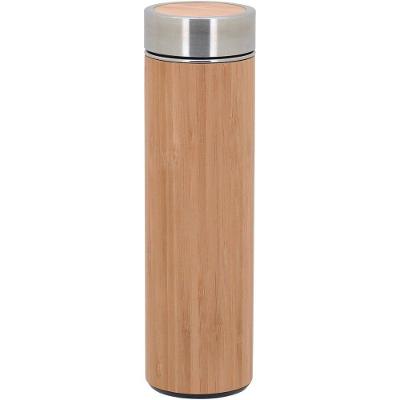 Gaia Garrafa Térmica 20X7X7Cm 500Ml Inox Natural Parede Dupla