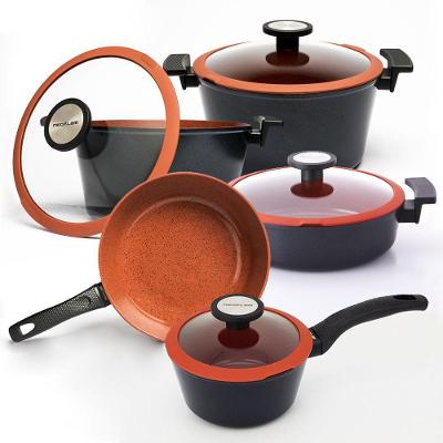 Conjunto De Panelas Neoflam De Chef Aluminio Preta 5 Peças