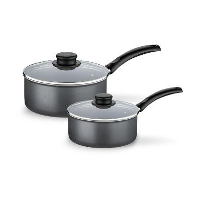 Jogo De Panelas Turim 2 Peças Alumínio Antiaderente 16cm E 18cm Chumbo Ptc - Tramontina