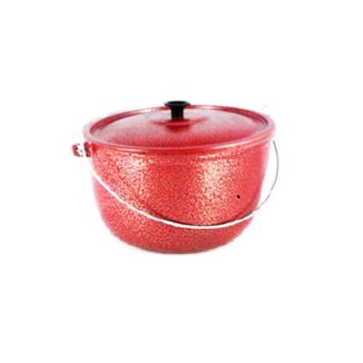 Caldeirão Alumínio Alça Galvanizada 16Cm Vermelho