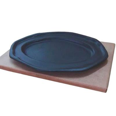 Jogo 5 Tepan 26x16cm Ferro Fundido e 5 Aparador em Madeira