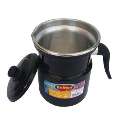 Leiteira Fervedor Com Apito Preta Esmaltada 1.6l Belmar
