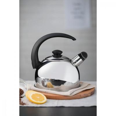Chaleira Tramontina Com Apito Em Aço Inox Cabo Preto 2,1 L