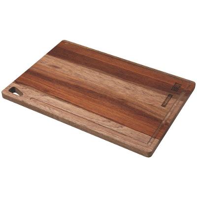 Tábua Rost Para Preparar E Servir Em Madeira Jatobá Mesclada Com Acabamento óleo 41x28 Cm