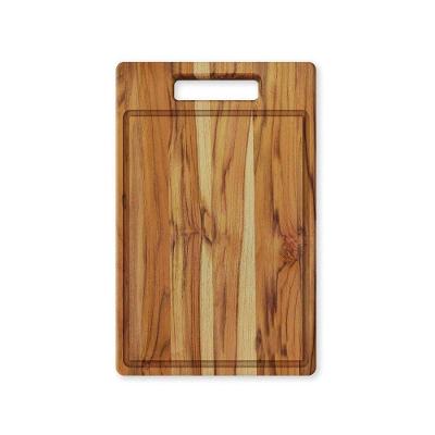 Tábua De Carne De Madeira Teca Com Canaleta - Stolf 39x25