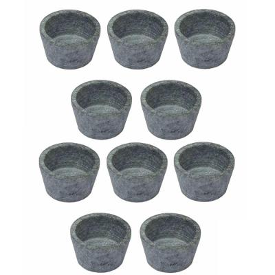 Kit 10 Mini Molheira Tigela Molho Petisco Pedra Sabão 80Ml