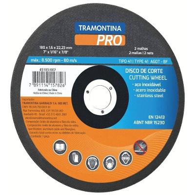 Disco De Corte Fino Para Aço Inox E Materiais Endurecidos 9" Tramontina Pro Tramontina
