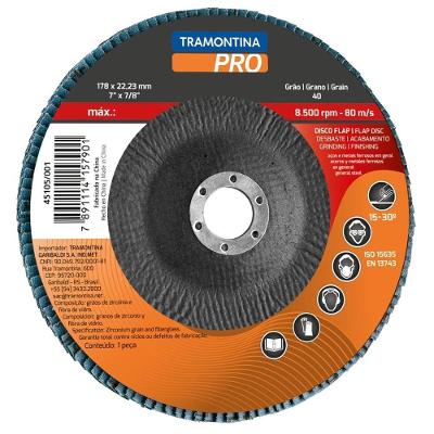 Disco Flap 7" Grão 80 Tramontina Pro Tramontina
