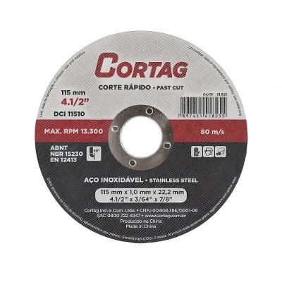 Disco De Corte Inox 115x1,0x22,2 - Cortag