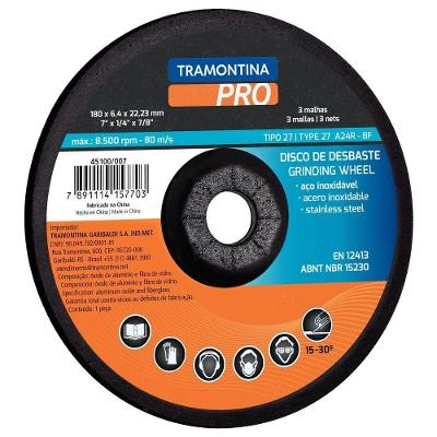 Disco De Desbaste Para Aço Inox 7" Tramontina Pro Tramontina