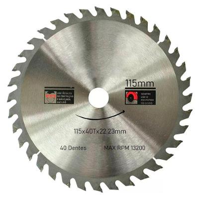 Kit 10 Discos De Serra Circular Com 40 Dentes 4-1/2" 115mm Para Madeira