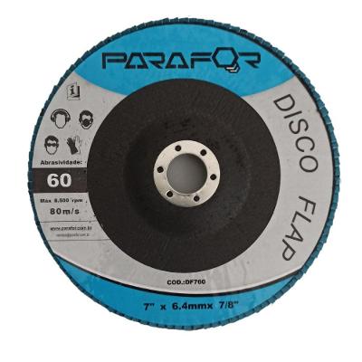 10 Discos Flap - 7 X 7/8 X 6.4 Grão 60