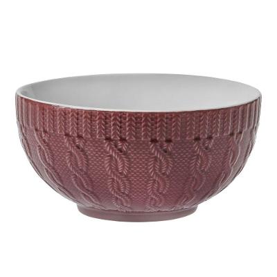 Bowl De Porcelana Textura Winter 360ml Vinho