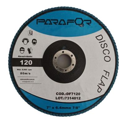 10 Discos Flap 7 X 7/8 X 6.4 Grão 120