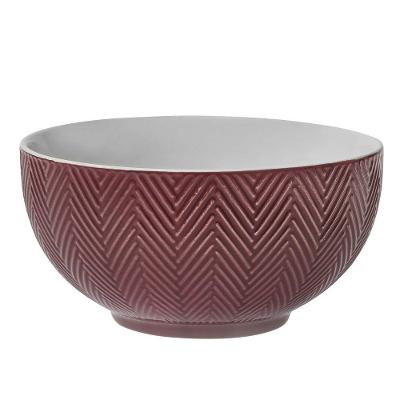 Bowl De Porcelana Textura Frozen 540ml Vinho