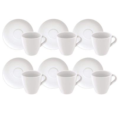 Kit Xícaras De Capuccino Tramontina Paola Em Porcelana 200 Ml 12 Peças Tramontina