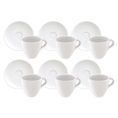 Kit Xícaras De Café Expresso Tramontina Paola Em Porcelana 95 Ml 12 Peças Tramontina