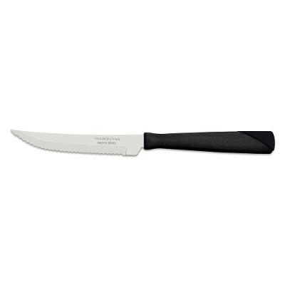 Faca Para Churrasco 4" Tramontina New Kolor Em Aço Inox E Cabo Preto Tramontina