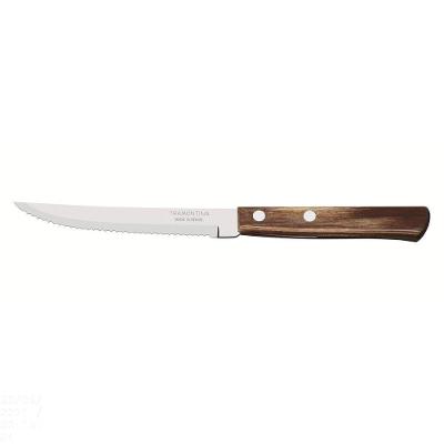 Faca Para Churrasco 5" Tramontina Em Aço Inox E Cabo Em Madeira Polywood Castanho Tramontina
