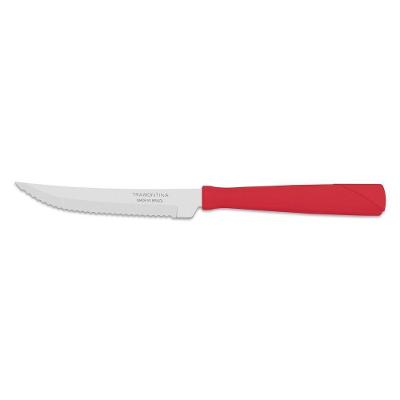 Faca Para Churrasco 4" Tramontina New Kolor Em Aço Inox E Cabo Vermelho Tramontina