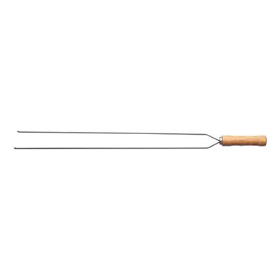 Espeto Duplo Para Churrasco Tramontina Com Lâmina Em Aço Inox E Cabo De Madeira 95 Cm Tramontina