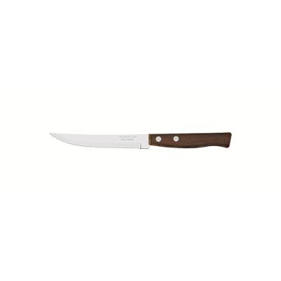 Conjunto De Facas Para Churrasco E Frutas Tradicional Em Aço Inox E Cabos De Madeira Natu