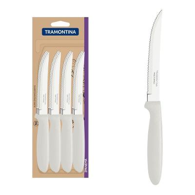 Conjunto De Facas Para Churrasco Tramontina Ipanema Em Aço Inox E Cabo Branco 12 Peças Tramontina
