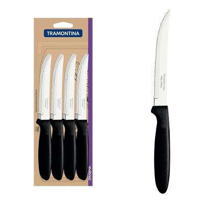 Conjunto De Facas Para Churrasco Tramontina Ipanema Em Aço Inox E Cabo Preto 12 Peças Tramontina