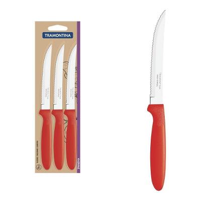 Conjunto De Facas Para Churrasco Ipanema Com Lâminas Em Aço Inox E Cabos De Polipropileno