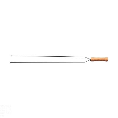 Espeto Duplo Para Churrasco Tramontina Com Lâmina Em Aço Inox E Cabo De Madeira 85 Cm Tramontina