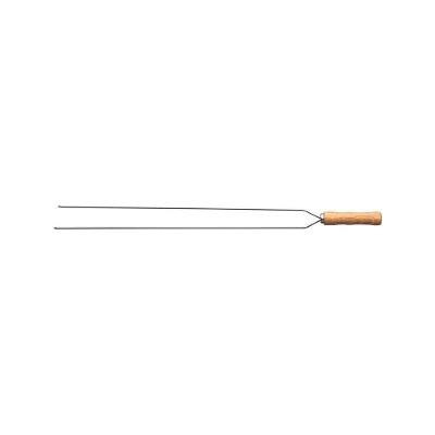 Espeto Duplo Para Churrasco Tramontina Com Lâmina Em Aço Inox E Cabo De Madeira 75 Cm Tramontina