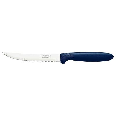 Faca Para Churrasco Ipanema Com Lâmina Em Aço Inox E Cabo De Polipropileno Azul 5"