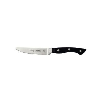 Faca Para Churrasco Jumbo Century Em Aço Inox 5" Cabo Policarbonato Fibra De Vidro Preto