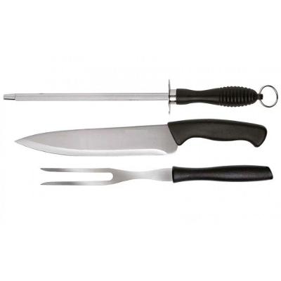 Kit Para Churrasco 3 Peças Style Cabo Preto - Wellhome