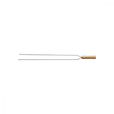 Espeto Duplo Para Churrasco Com Lâmina Inox 65 Cm