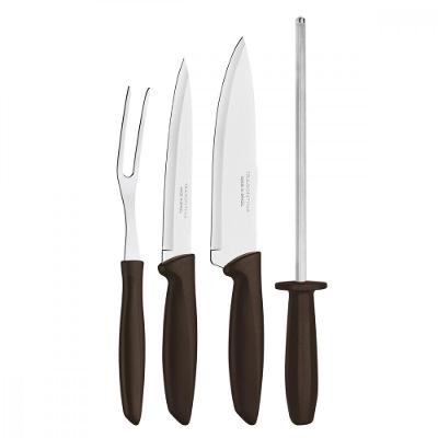 Kit Para Churrasco Tramontina Plenus Marrom 4 Peças
