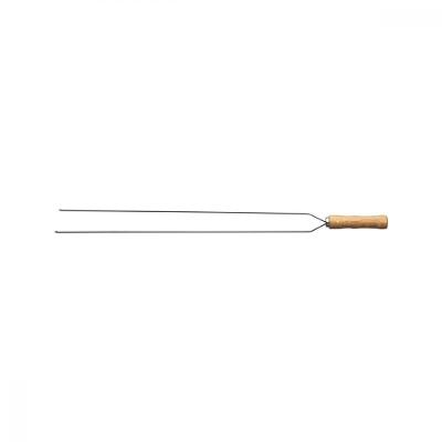 Espeto Duplo Para Churrasco Com Lâmina Inox 75 Cm