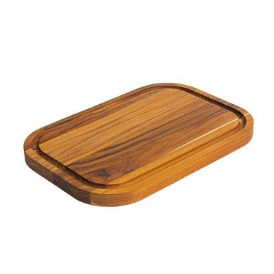 Tábua De Madeira Teca Para Churrasco Com Canaleta - Stolf