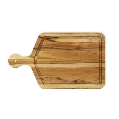 Tábua De Madeira Teca Para Churrasco Com Pegador - Stolf