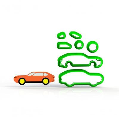 Cortador Brinquedo - Carrinho Mod 2 Modular Hot Weels Carros Tamanho 7 Cm