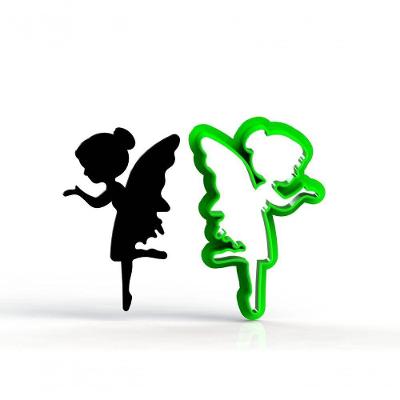 Cortador Fada Sininho Silhueta Tinker Bell Mod 2 Tamanho 8 Cm