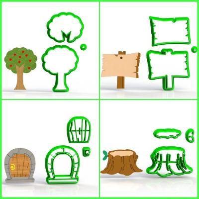Cortador Kit Bosque Encantado Floresta Promoção Do Dia 4 Modelos Tamanho 5 Cm
